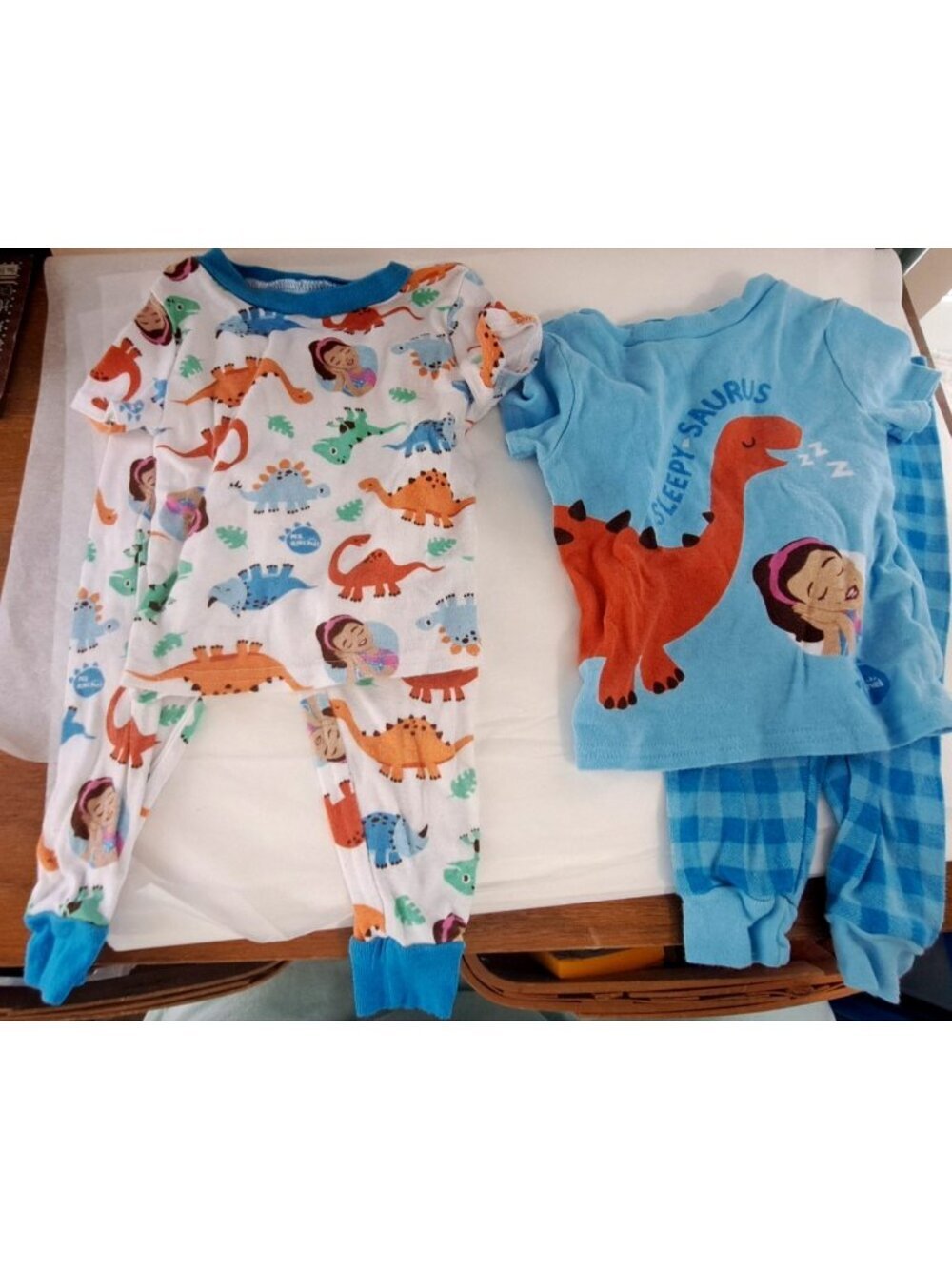 Ms Rachel 18 Months Lot of Two Pajama Sets Multicolor Sleepy-Saurus
